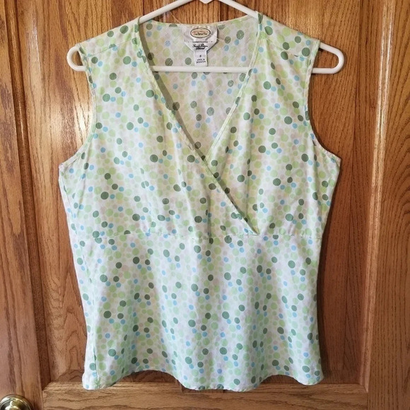 TALBOTS Polka Dot Sleeveless Top - Picture 1 of 7